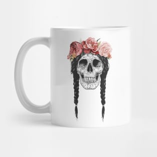 Skull with floral crown Mug